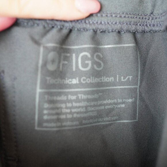 Womens FIGS Zamora Jogger Scrub Pants With Pockets & Red Drawstring L Tall - Picture 8 of 8